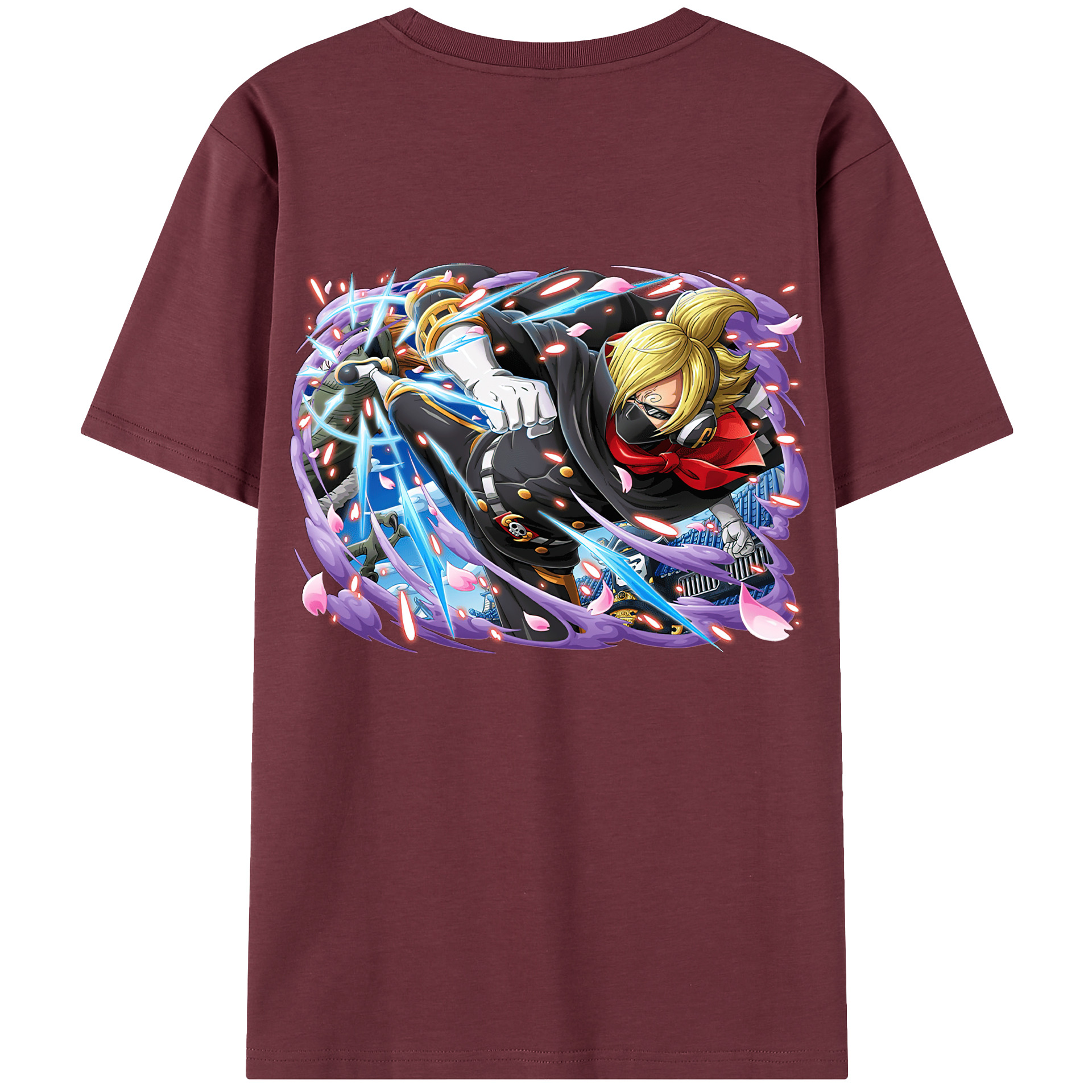 ワンピース サンジ ONE PIECE Sanji 綿100％半袖Tシャツ（背面プリント）